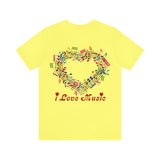 Copy of I Love Music Unisex Jersey Short Sleeve Tee (colour choices)