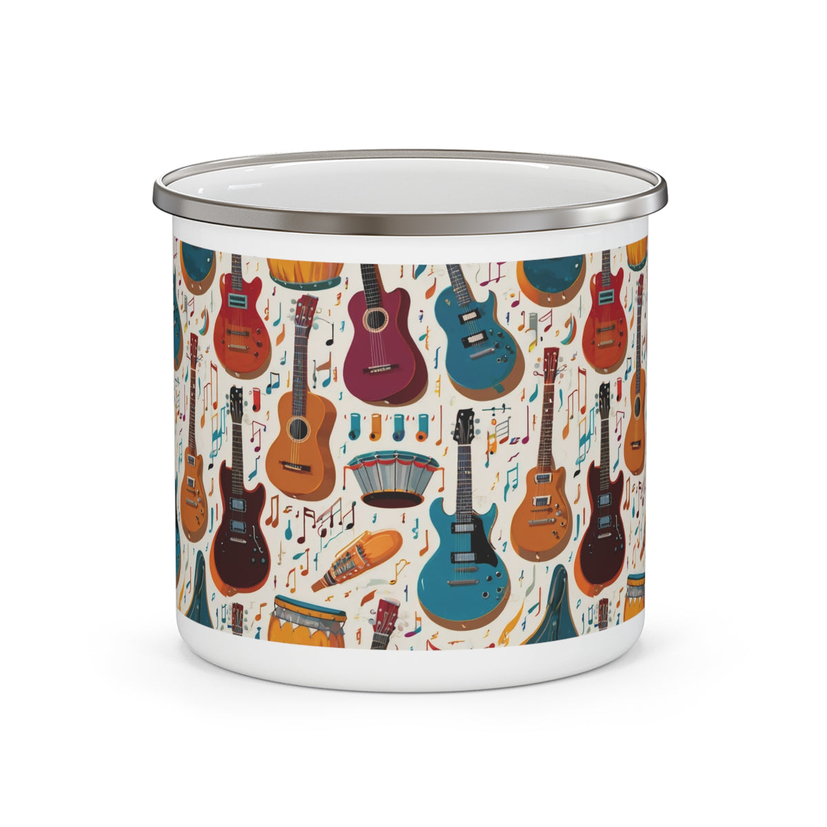 Musical Instruments Design 03 on Enamel Camping Mug – Musiczizi.com