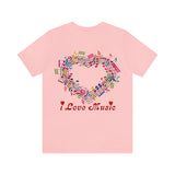 Copy of I Love Music Unisex Jersey Short Sleeve Tee (colour choices)