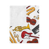 Musical Instruments Velveteen Minky Blanket 4