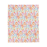 Music Notes Design 01 on Velveteen Plush Blanket for Music Lovers