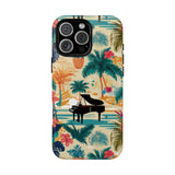 Tropical Piano iPhone Case - Floral Design for Music Lovers