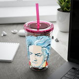 Beethoven Design 01 on Tumbler with Straw - 16oz, Perfect for Music Lovers