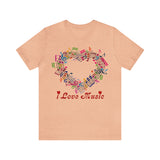 Copy of I Love Music Unisex Jersey Short Sleeve Tee (colour choices)