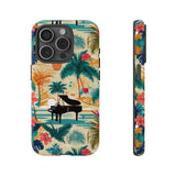 Tropical Piano iPhone Case - Floral Design for Music Lovers