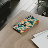 Tropical Piano Samsung Galaxy Phone Case - Floral Design for Music Lovers