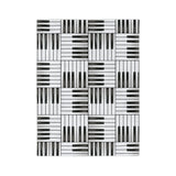 Piano Keys Velveteen Minky Blanket 3