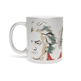 Beethoven Design 03 on Metallic Mug (Silver / Gold) 11 oz Beautiful Design For Music Lovers