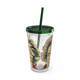 Beethoven Design 02 on Tumbler with Straw - 16oz, Perfect for Music Lovers