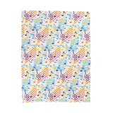 Music Notes Design 02 on Velveteen Plush Blanket for Music Lovers