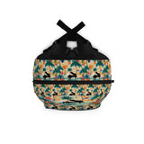 Tropical Piano Backpack - Floral Musical Design for Music Lovers