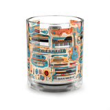 Musical Instruments Design 02 on Glass Mug - 10oz Coffee Cup for Music Lovers