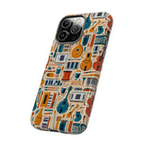 Musical Instruments Design 01 on iPhone Case - Floral Design for Music Lovers
