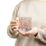 Music Notes Design 01 on Glass Mug - 10oz Coffee Cup for Music Lovers