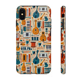 Musical Instruments Design 01 on iPhone Case - Floral Design for Music Lovers