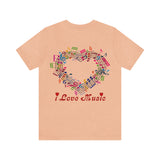 Copy of I Love Music Unisex Jersey Short Sleeve Tee (colour choices)