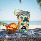 Sunsplash Tropical Piano Design 01 on Tumbler with Straw - 16oz, Perfect for Music Lovers