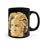 Beethoven Image 2 on Black mug 11oz