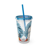 Beethoven Design 01 on Tumbler with Straw - 16oz, Perfect for Music Lovers