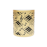 Piano Keys Design 04 on Metallic Mug (Silver / Gold) 11 oz Beautiful Design For Music Lovers