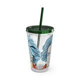 Beethoven Design 01 on Tumbler with Straw - 16oz, Perfect for Music Lovers