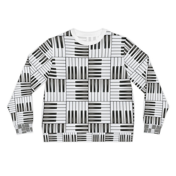 Piano Keys Design 01 on Lightweight Sweatshirt | Music Lover's Gift