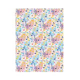 Music Notes Design 02 on Velveteen Plush Blanket for Music Lovers