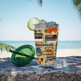 Sunsplash Musical Instruments Design 02 on Tumbler with Straw - 16oz, Perfect for Music Lovers