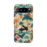 Tropical Piano Google Pixel Phone Case - Floral Design for Music Lovers