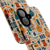 Musical Instruments Design 01 on iPhone Case - Floral Design for Music Lovers