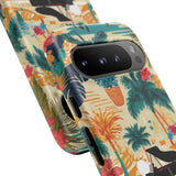 Tropical Piano Google Pixel Phone Case - Floral Design for Music Lovers