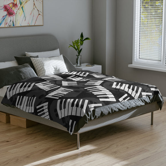 Piano Keys Velveteen Minky Blanket 7