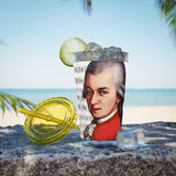 Mozart and Manuscript Design on Tumbler with Straw - 16oz, Perfect for Music Lovers