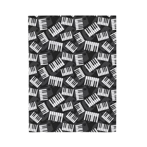 Piano Keys Design 03 on Velveteen Plush Blanket for Music Lovers