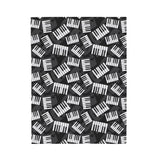 Piano Keys Design 03 on Velveteen Plush Blanket for Music Lovers