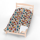 Musical Instruments Design 03 on Velveteen Plush Blanket for Music Lovers