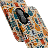 Musical Instruments Design 01 on iPhone Case - Floral Design for Music Lovers