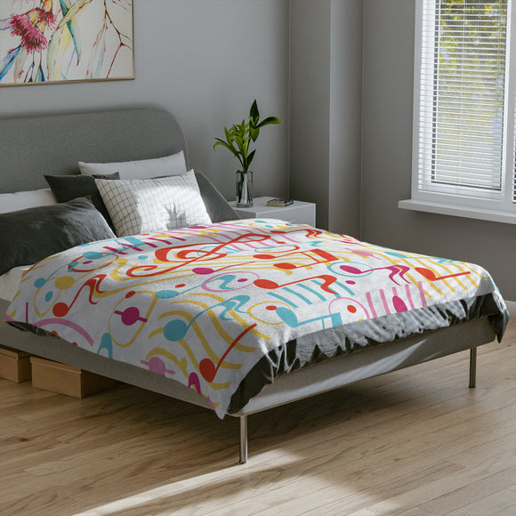 Musical Notes Velveteen Minky Blanket 3