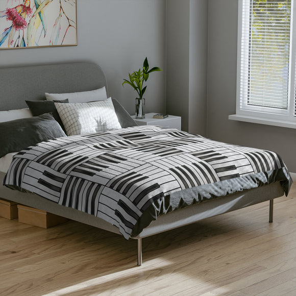 Piano Keys Velveteen Minky Blanket 3
