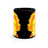 Beethoven Image 5 on Black mug 11oz