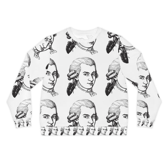 Mozart Sketch Design on Lightweight Sweatshirt | Music Lover's Gift