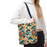 Tropical Piano Tote Bag - Stylish Summer Accessory for Music Lovers