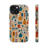 Musical Instruments Design 01 on iPhone Case - Floral Design for Music Lovers