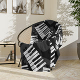 Piano Keys Velveteen Minky Blanket 7