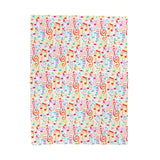 Music Notes Design 01 on Velveteen Plush Blanket for Music Lovers