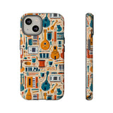 Musical Instruments Design 01 on iPhone Case - Floral Design for Music Lovers