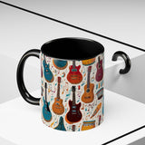 Musical Instruments Design 03 on Accent Coffee Mug - Beautiful Design for Music Lovers