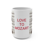 Love To Mozart - Design B on Mug 15oz
