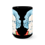 Beethoven Image on Black Mug 15oz