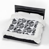 Piano Keys Design 02 on Velveteen Plush Blanket for Music Lovers